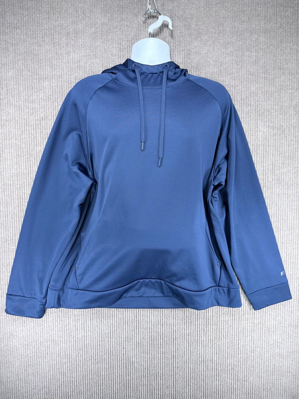 Russell Athletic Dri-Power 360 Men Blue Fleece Hoodie Pullover XL